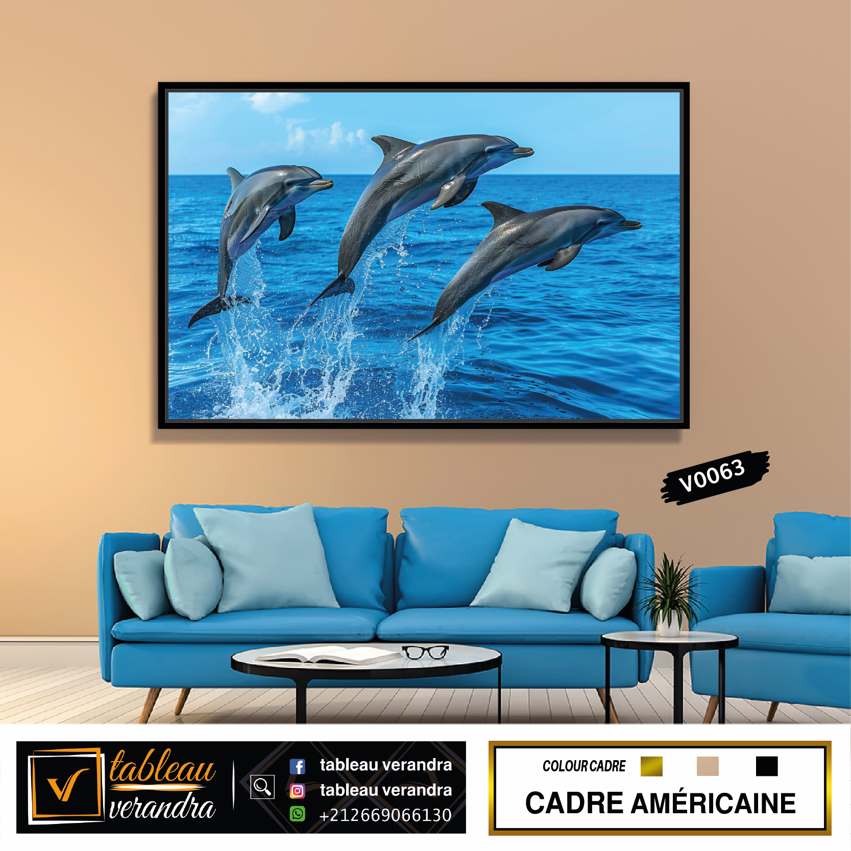 tableaux decoration Dauphins