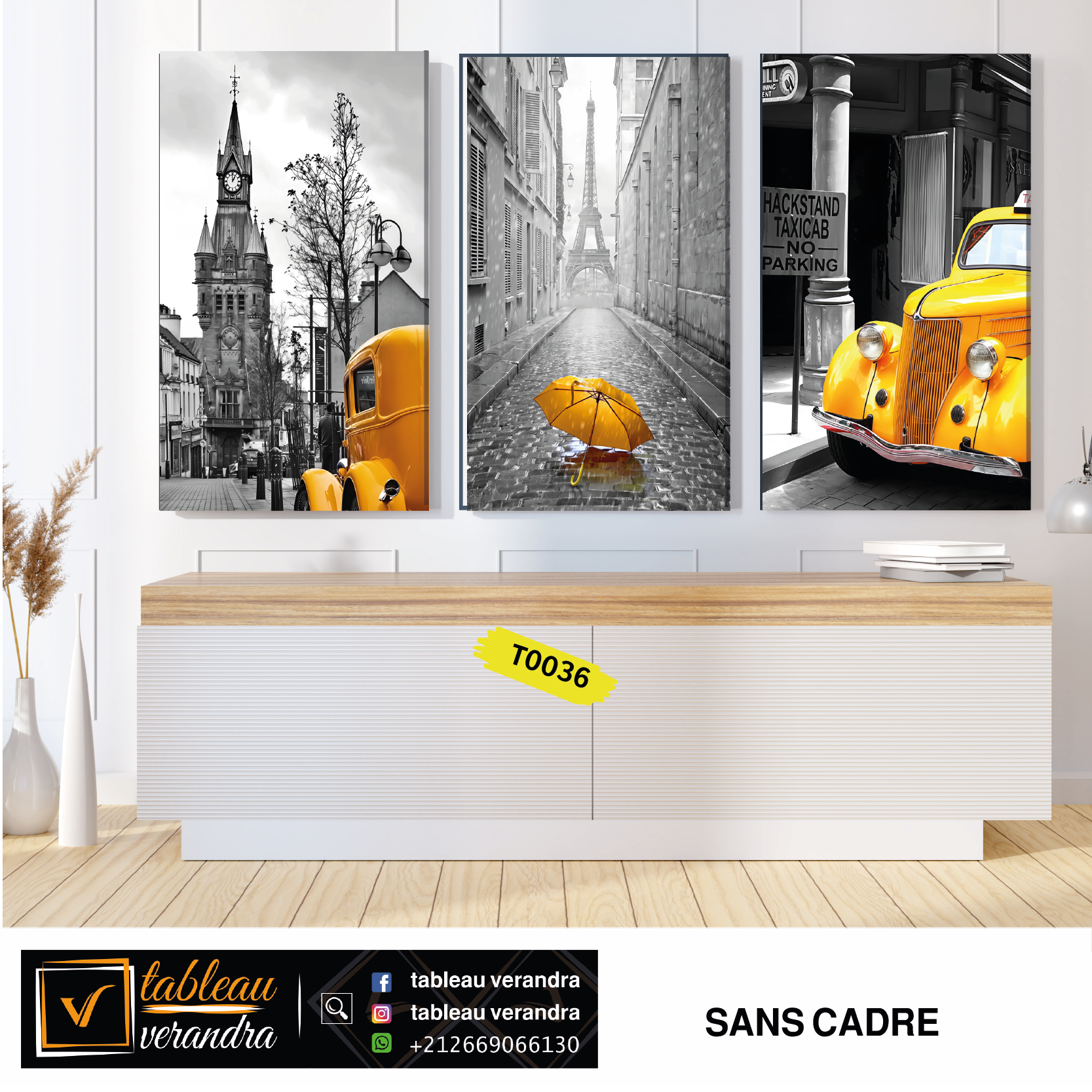 les 3 tableaux moderne