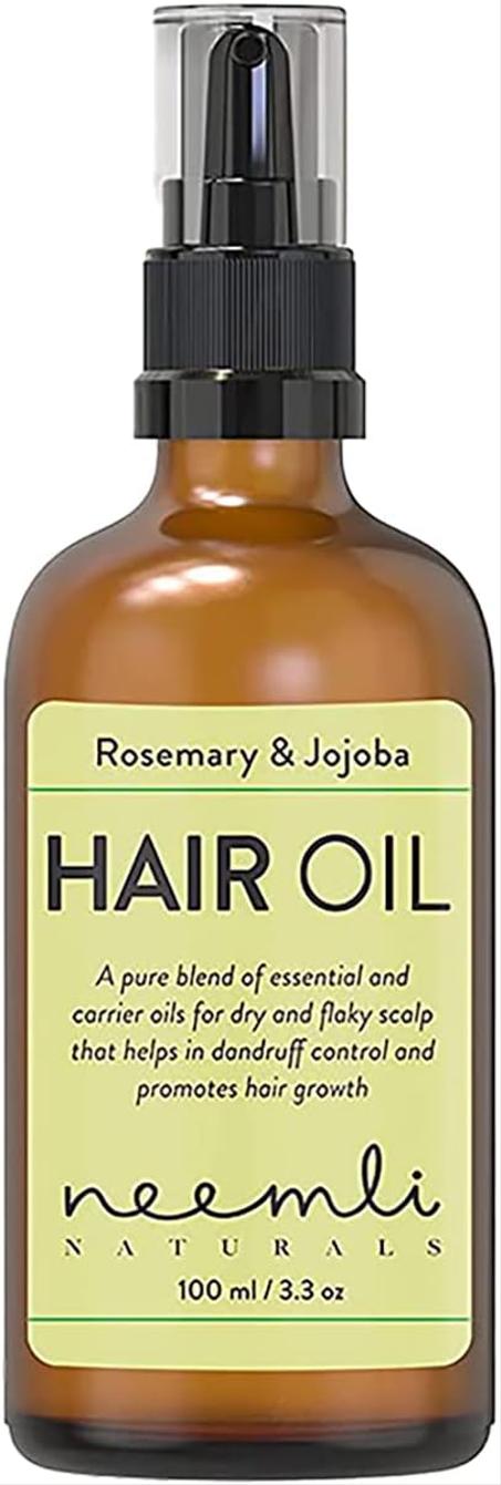 نيملي ناتشورالز زيت شعر روزماري والجوجوبا، زيت شعر مضاد للقشرة، يعزز نمو الشعر، طبيعي 100%، 100 مل (عبوة من قطعة واحدة)