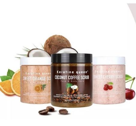 Éveillez Vos Sens : Trio Gommage Café Noix de Coco, Orange, Cerise