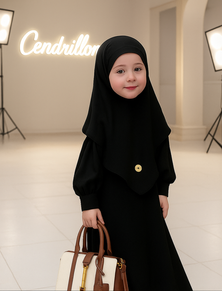 حجاب شرعي للأطفال ( الحجاب + الخمار ) 🌸