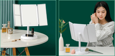 مرآة المكياج القابلة للطي