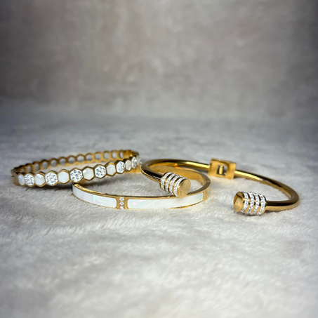 Conjunto de Brazaletes "Elegancia Dual"