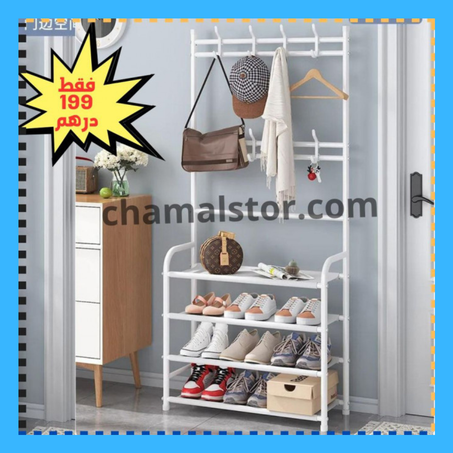 جديد رف متكون من 5 طوابق لتنظيم وتخزين الملابس الأحذية قبعات متعدد الوظائف Multi-Function Shoe and Hat Rack