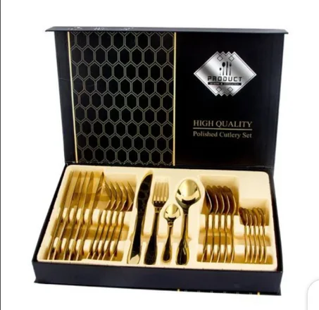 طقم كوزينة ذهبي