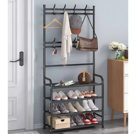 علاقة الملابس مع منظم الأحذية المصنوع من الفولاذ و البلاستيك