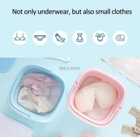 غسالة صغيرة أوتوماتيكية قابلة للطي غسل وتجريد الملابس ذات الاستخدام المزدوج للملابس الداخلية والجوارب