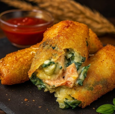 Nems saumon épinards