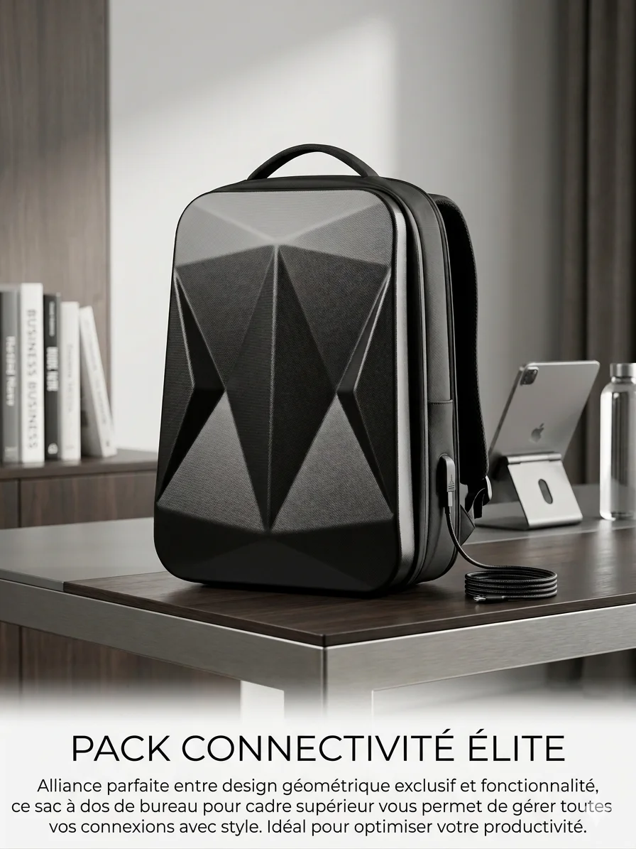 Sac à Dos Business & Voyage – Le Pack Connectivité Élite (Waterproof)