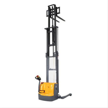 Electric Walkie Straddle Stacker| 3300 lb| 177 Lifting Height| Mast Ht. 83 in| 24V/200AH| Apollo Forklift A-3029 - Apolloliftus