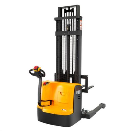 Full Electric Straddle Stacker| 3300 lb| 118" Lifting Height| Apollo Forklift A-3028 - Apolloliftus