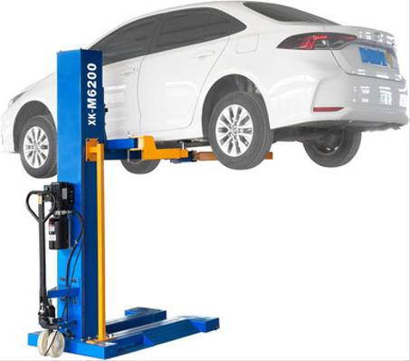XK M6200 Car Lifts Model 220V Manually Unlock Mobile 6200Lbs Capacity Single Post Lift 36 Months Parts Replacemen - XK