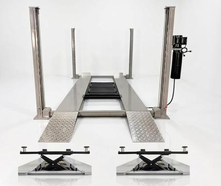 TRIUMPH NSS-8 8000 Lbs 4 Post Storage Service Car Auto Lift Truck Hoist with RJ-5000 Rolling Bridge Jack - Triumph