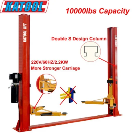 2 Post Lift Auto lift 10000lbs Auto Lift Auto Truck Hoist Super Quality Shipping - Katool