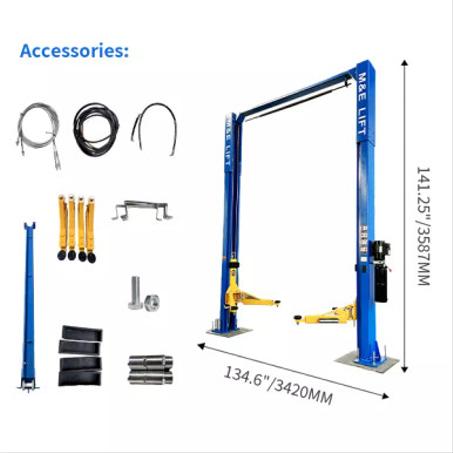 M&E 2 Post Lift 11000lbs Two Post Auto Lift Auto Truck Hoist Super Quality - Motooltech