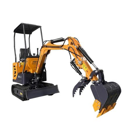 1 Ton, 13.5 HP Gasoline Engine (B&S) Mini Excavator w/ Hydraulic Thumb & Side Swing Boom | AGT-DM12-C - AGT Industrial