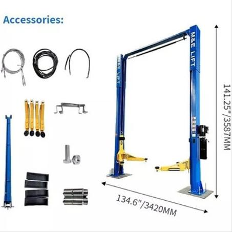 2 Post Lift 11000lbs Two Post Lift Auto Lift Car Lift Hoist Equipment ME-LM110S - Motooltech