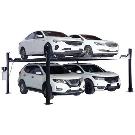 APlusLift 9,000LB 4-Post Double Deck Parking Storage Car Lift - HW-9KDP - Apluslift