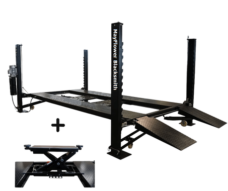 Mayflower Blacksmith Heavy Duty Four Post Lift Car lift Storage Service Pro 8000 Post And Lift Sliding Jack Bridge Jack 5500 lbs SJ5500 - Mayflower