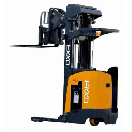 EKKO Lift EK18RRL Electric Stand-Up Narrow Aisle Reach Truck 4,000 lbs Capacity - 196" Height - EKKO