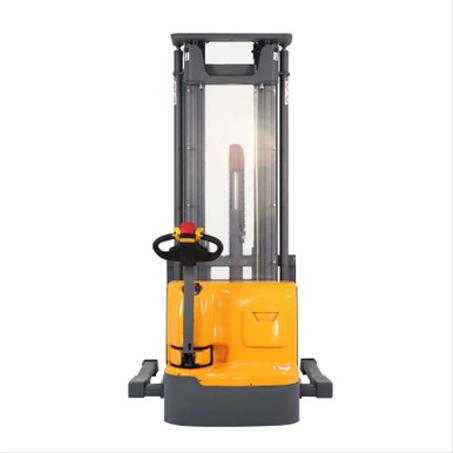 Electric Walkie Straddle Stacker| 3300 lb| 220 Lifting Height | Mast Ht. 97.6 in| 24V/200AH| Apollo Forklift A-3030 - Apolloliftus