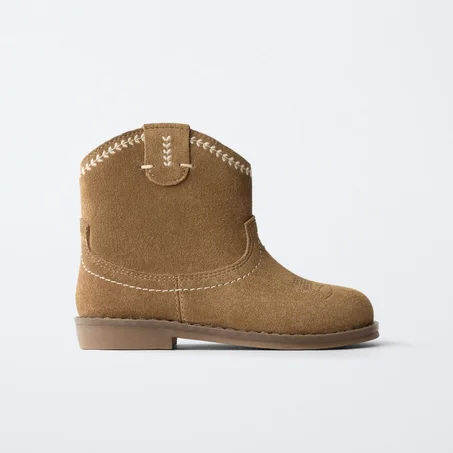 ZARA LEATHER COWBOY BOOTS (KIDS)