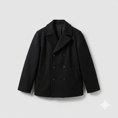 Manteau Caban Noir