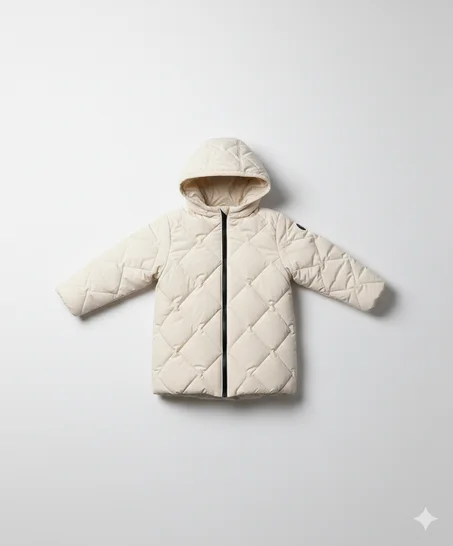 Manteau Hiver Blanc Cassé