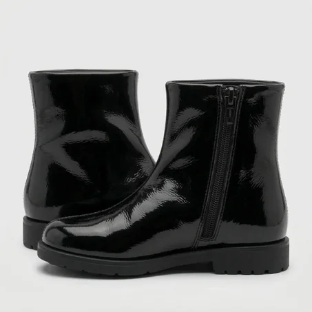 Bottines Chelsea Élégantes en Cuir Verni