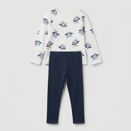 Pyjama Blue Cherries