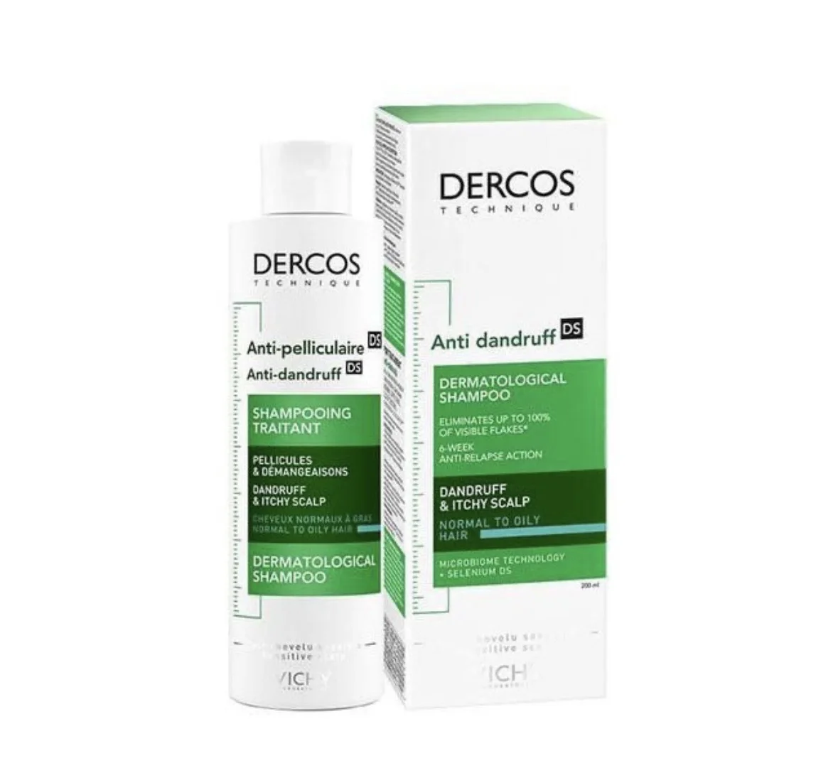 فيشي ديركوس شامبو مضاد للقشرة للشعر العادي إلى الدهنيVichy Dercos Anti-Dandruff Treatment Shampoo – Normal To Oily Hair