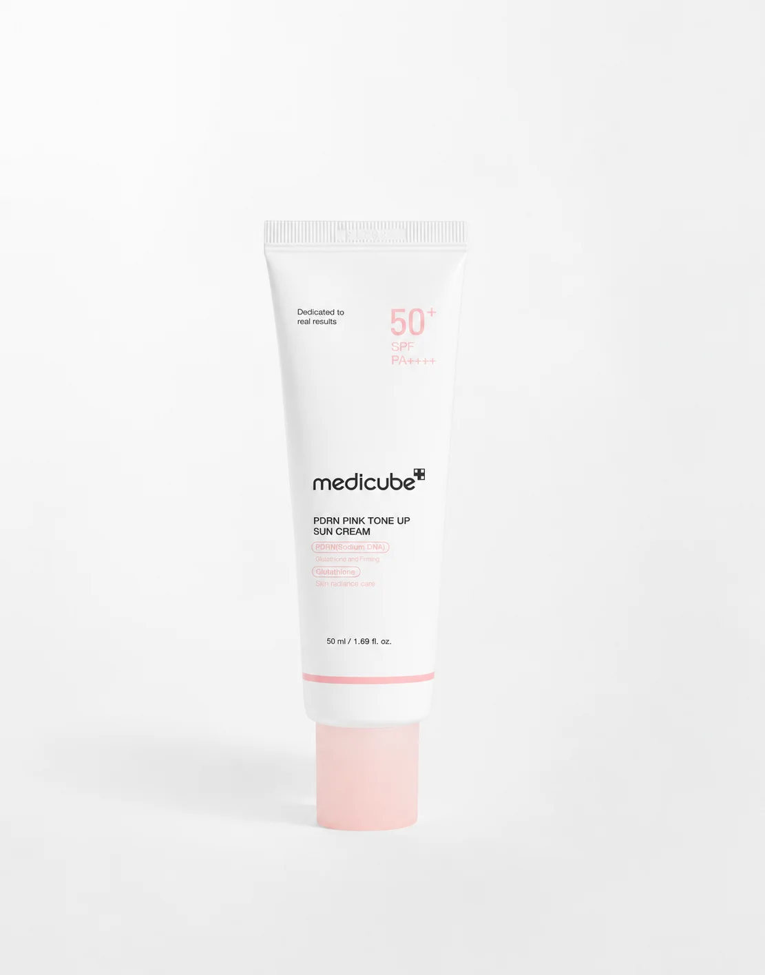 واقي الشمس تون اب PDRN Medicube Tone Up PDRN Pink Sunscreen for Even Skin Tone – 50mlالوردي لتوحيد لون البشرة من ميديكيوب – 50مل