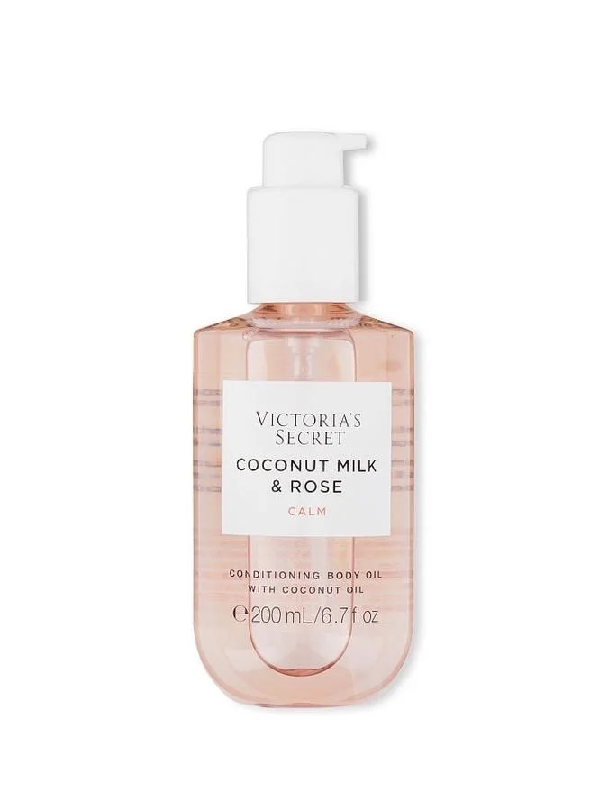 VICTORIA'S SECRETBEAUTYCoconut Milk Rose Natural Beauty Conditioning Body Oilفكتوريا سيكرت زيت الجسم الطبيعي المرطب والمغذي بخلاصة حليب جوز الهند والورد