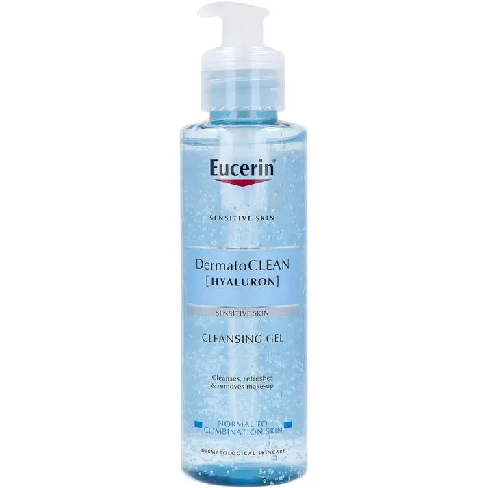 جل التنظيف ديرماتوكلين هيالورون للبشرة الحساسة من يوسيرين – 200ملEucerin Dermaclean Hyaluron Cleansing Gel for Sensitive Skin – 200ml