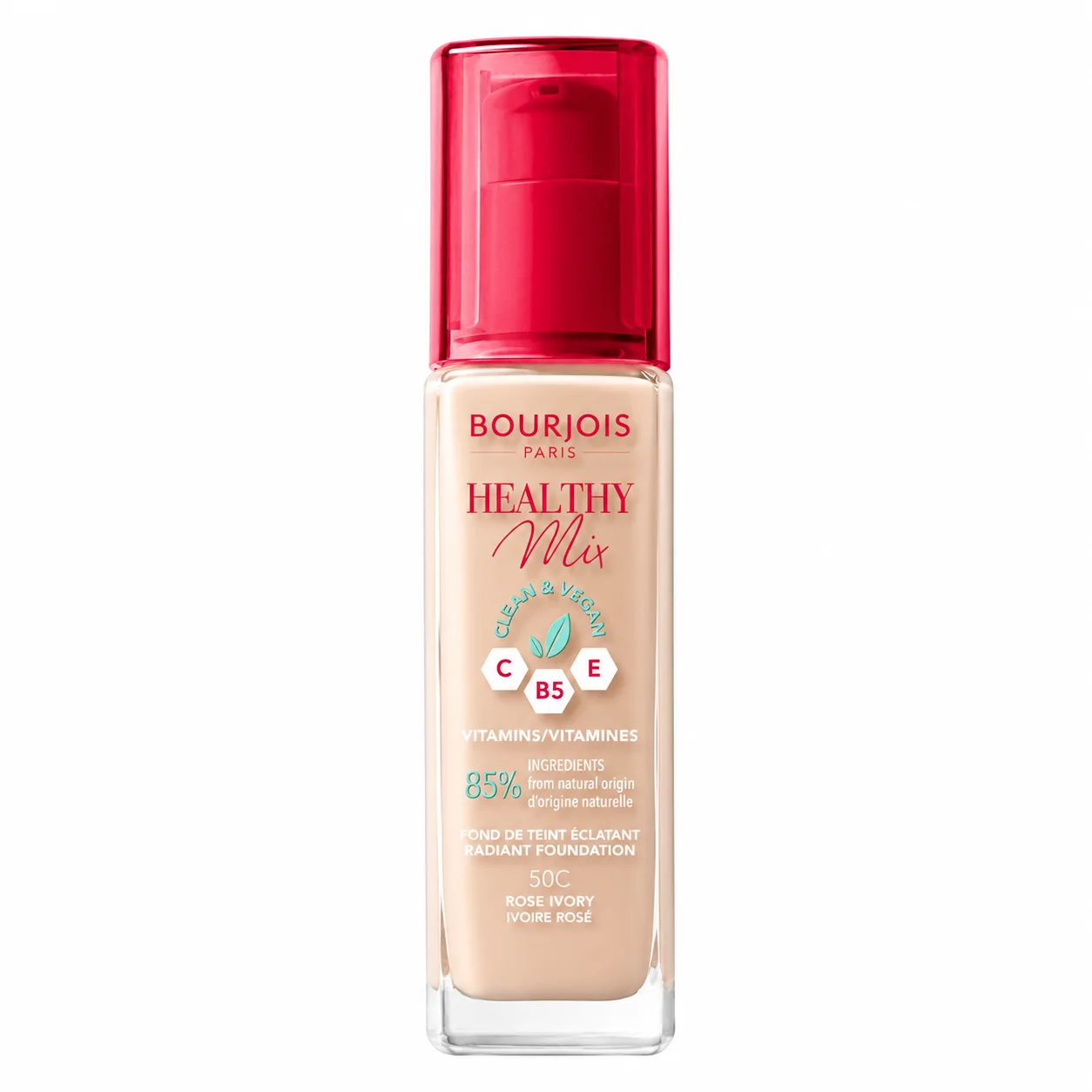 كريم أساس بورجوا هيلثي ميكس (Bourjois Healthy Mix Radiant Foundation).