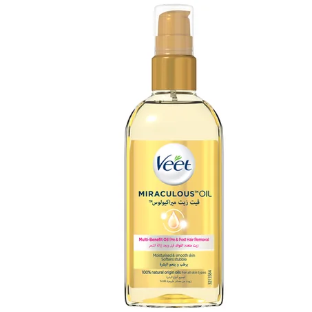 Veet Miraculous Pre & Post Hair Removal Oil – 100ml فيت ميراكيولوس زيت قبل وبعد إزالة الشعر – 100 مل