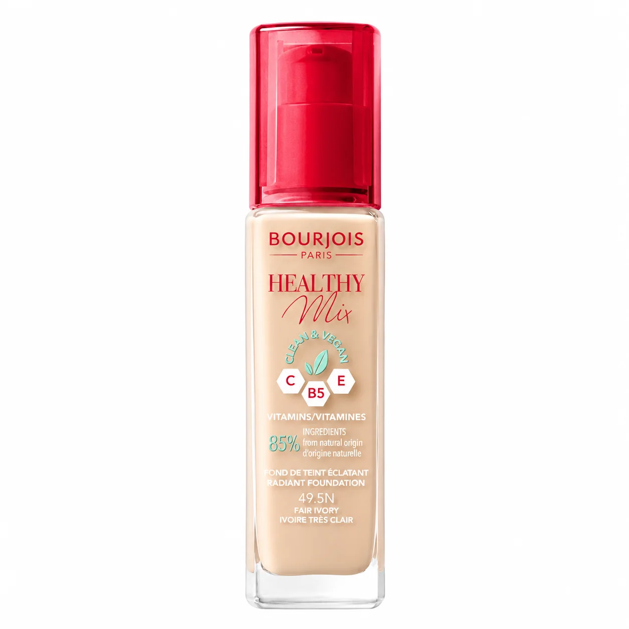 كريم أساس بورجوا هيلثي ميكس (Bourjois Healthy Mix Radiant Foundation).