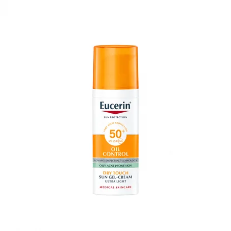 يوسيرين اويل كونترول واقي شمس حماية عالية +50Eucerin Sunblock Oil Control Gel-Cream 50+ (50Ml)