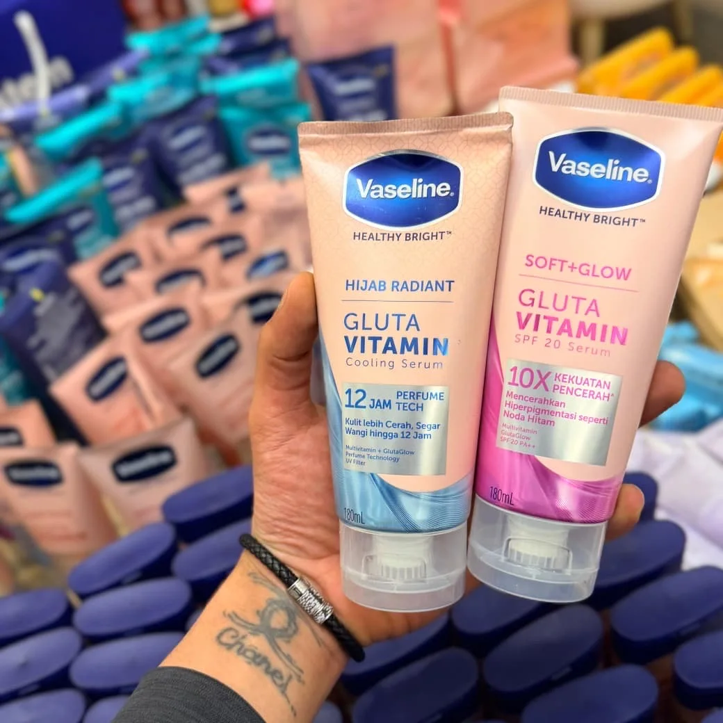 Vaseline Healthy Bright Hijab Radiant Gluta Vitamin Cooling Serum with GlutaGlowفازلين هيلثي برايت حجاب راديانت جلوتا فيتامين كولينج سيروم مع جلوتا جلو