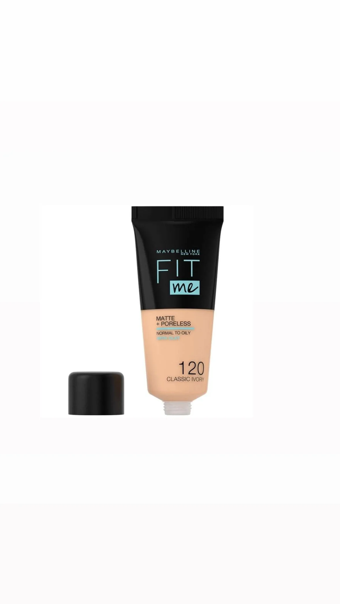 Maybelline Fit Me Matte + Poreless Foundation  كريم أساس ميبلين فت مي (مات + بورلس)