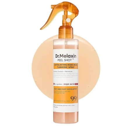 Dr. Melaxin Kojic Acid & Turmeric Body & Foot Exfoliating Spray 200mlبخاخ مقشر للجسم والقدم بحمض الكوجيك والكركم دكتور ميلاكسين 200مل