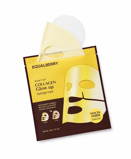Equal Berry Glow Up Hydrogel Skin Brightening Mask with Collagenماسك هيدروجيل جلو أب لتفتيح البشرة بالكولاجين من إيكوال بيري