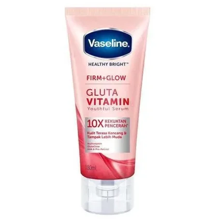 Vaseline Healthy Bright Firm + Glow Gluta Vitamin Youthful Serumسيروم جلوتا فيتامين للشباب، صحي، مشرق، مشدود، ومتألق
