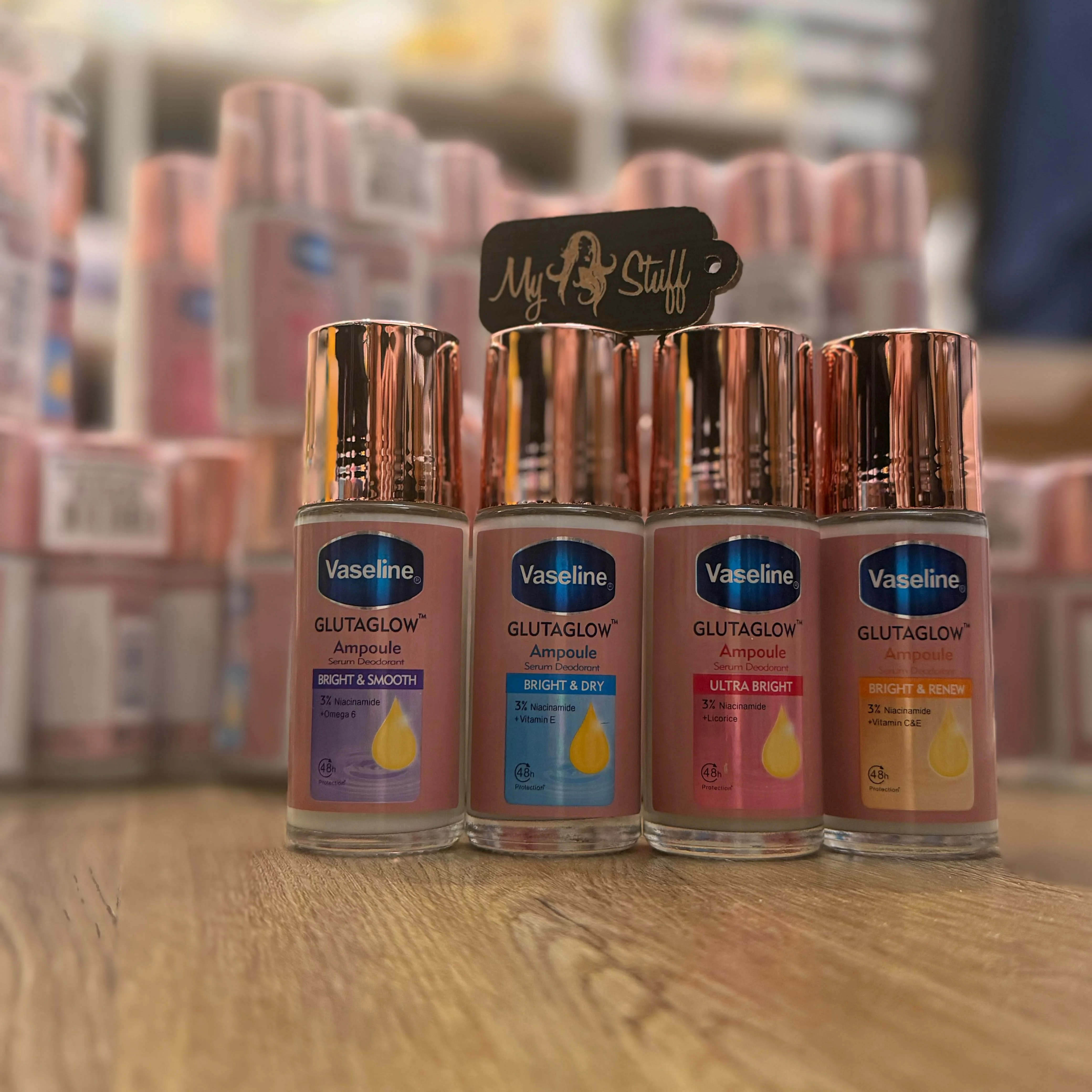 جلوتا جلو برايت آند دراي سيروم مزيل للعرق يدوم 48 ساعه Vaseline GlutaGlow Bright and Dry Serum Deodorant 48H 45ml