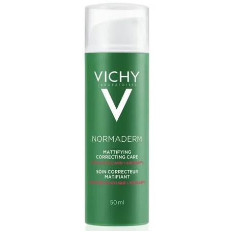 Vichy Normaderm Mattifying Care 50ml – Salicylic Acid & Airlicium فيشي نورماديرم عناية مطفية للبشرة المعرضة للحبوب – 50 مل، بحمض الساليسيليك وإيرليسيوم