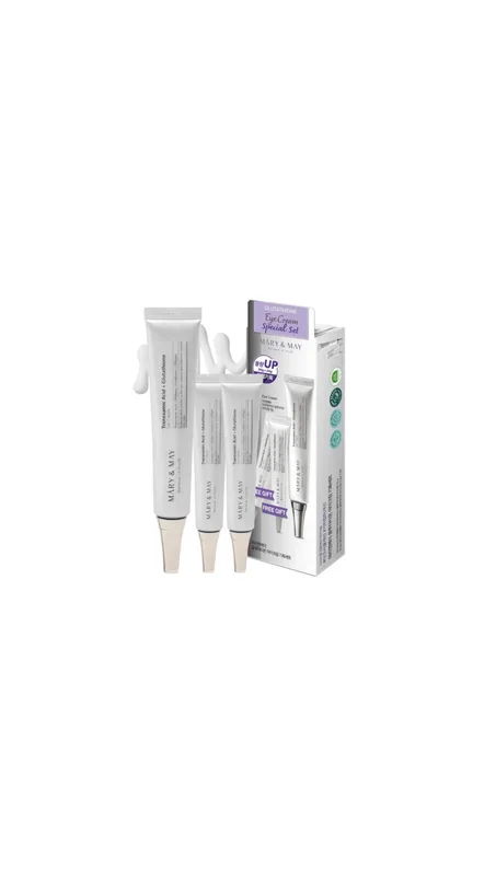 Mary&May Glutathione Eye Cream Special Set – 30g + 12g × 2مجموعة كريم العين بالغلوتاثيون من ماري آند ماي – 30 غرام + 12 غرام × 2