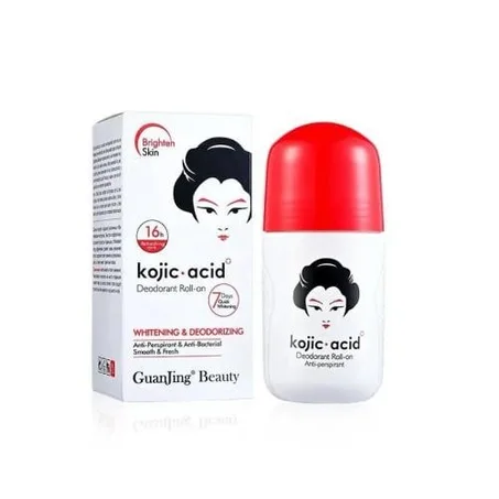 GuanJing Beauty Kojic Acid Deodorant Roll-on (16h Refreshing Care – 7 Days Quick Whitening, Whitening & Deodorizing) – غوانجينغ بيوتي، مزيل عرق رول أون بحمض الكوجيك (رعاية منعشة لمدة 16 ساعة 