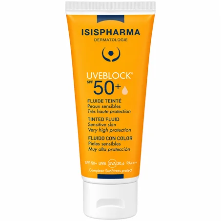Isis Pharma Uveblock Spf50+ Invisible Fluid 40ml واقي شمسكريم الحماية من أشعة الشمس يوفبلوك من إيزيس فارما