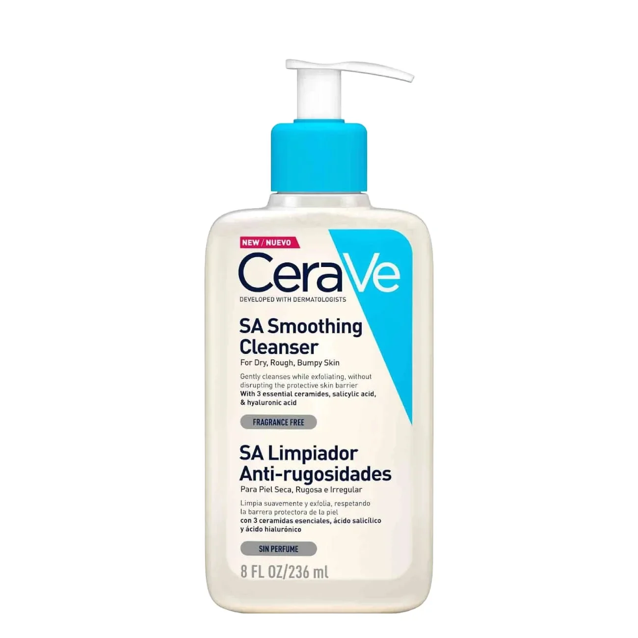 غسول إس إيه المنعم للبشرة العادية والجافة 236 ملCeraVe SA Smoothing Cleanser for normal, dry and rough skin 236ml