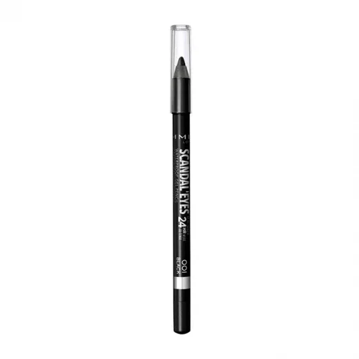 Rimmel London Scandaleyes Waterproof Gel Pencil Eyeliner Black Long Lasting Smudge Proof Eye Makeupقلم تحديد العيون 